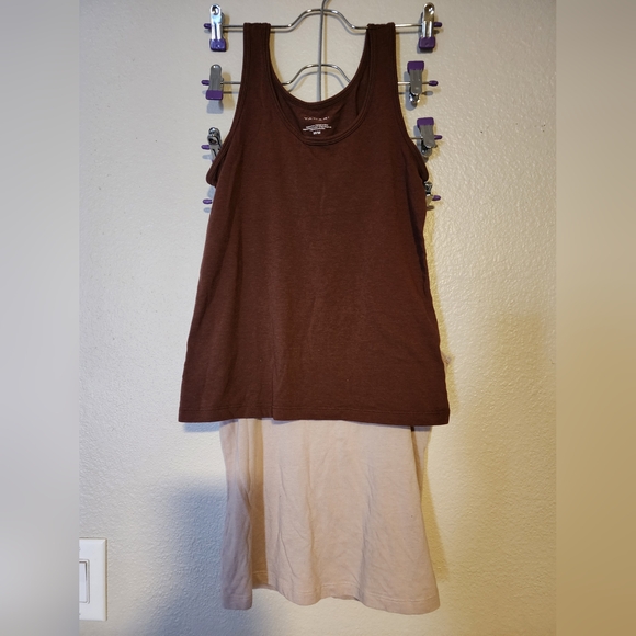 Tahari Tops - Bundle/Lot of Tahari Tops, Two Women's Medium Brown & Beige Tahari Tank Tops